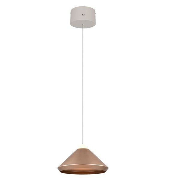 Lámpara de techo LED LAGUNA, 1 luz Ø30cm altura regulable, 14W 1200lm, 2300+3000+4000K IP20 Cobre