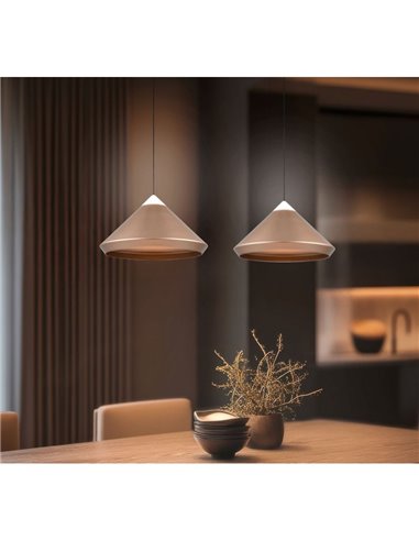 Lámpara de techo LED LAGUNA, 1 luz Ø30cm altura regulable, 14W 1200lm, 2300+3000+4000K IP20 Cobre