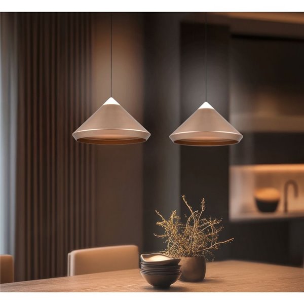 Plafonnier LED LAGUNA, 1 lumière, Ø30cm, hauteur réglable, 14W, 1200lm, 2300+3000+4000K, IP20, cuivre