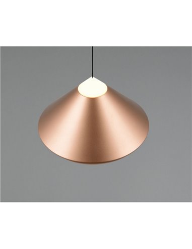 Lámpara de techo LED LAGUNA, 1 luz Ø30cm altura regulable, 14W 1200lm, 2300+3000+4000K IP20 Cobre