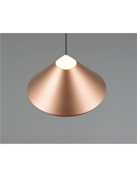 Lámpara de techo LED LAGUNA, 1 luz Ø30cm altura regulable, 14W 1200lm, 2300+3000+4000K IP20 Cobre