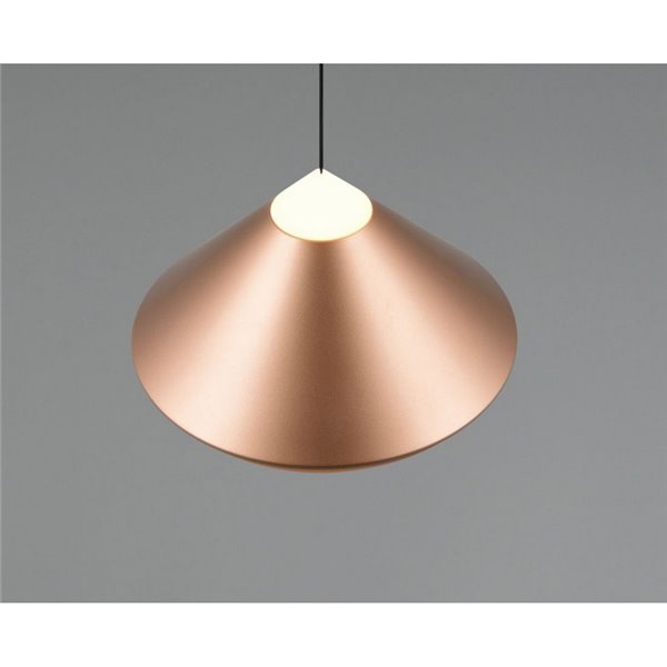 Plafonnier LED LAGUNA, 1 lumière, Ø30cm, hauteur réglable, 14W, 1200lm, 2300+3000+4000K, IP20, cuivre