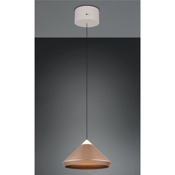 Lámpara de techo LED LAGUNA, 1 luz Ø30cm altura regulable, 14W 1200lm, 2300+3000+4000K IP20 Cobre