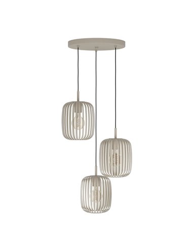 Lampe à suspension avec base ronde et 3 lumières de hauteurs différentes ROMAZZINA arena, 3xE27 (non incl.)