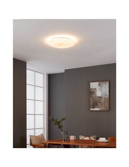 Lámpara techo o pared LED redonda blanco/dorado NIEVES 1, 3000K, 19,5W 2300Lm, Ø 41cm 