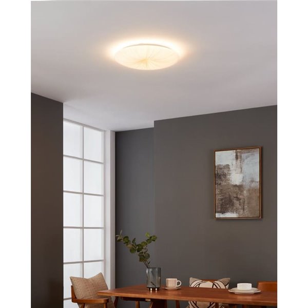Plafonnier ou applique LED rond, blanc/doré, NIEVES 1, 3000K, 19,5W, 2300Lm, Ø 41cm