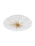 Lámpara techo o pared LED redonda blanco/dorado NIEVES 1, 3000K, 19,5W 2300Lm, Ø 41cm 
