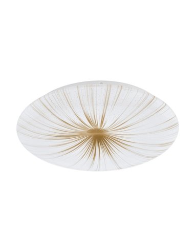 Lámpara techo o pared LED redonda blanco/dorado NIEVES 1, 3000K, 19,5W 2300Lm, Ø 41cm 