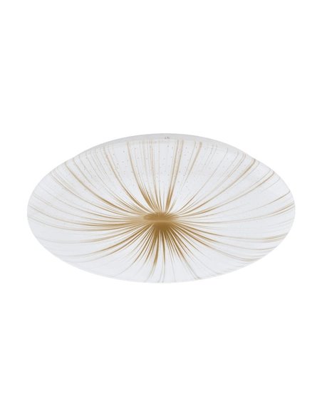 Lámpara techo o pared LED redonda blanco/dorado NIEVES 1, 3000K, 19,5W 2300Lm, Ø 41cm 