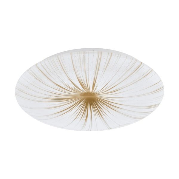 Lámpara techo o pared LED redonda blanco/dorado NIEVES 1, 3000K, 19,5W 2300Lm, Ø 41cm 