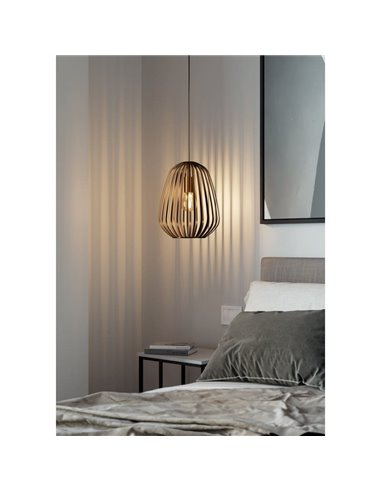 Lámpara colgante 1 luz de bronce ESPINAL, E27 (no incl.)