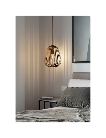 Lámpara colgante 1 luz de bronce ESPINAL, E27 (no incl.)