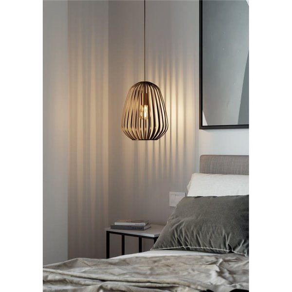 Lámpara colgante 1 luz de bronce ESPINAL, E27 (no incl.)