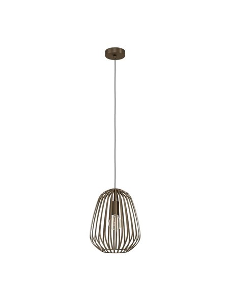 Lámpara colgante 1 luz de bronce ESPINAL, E27 (no incl.)