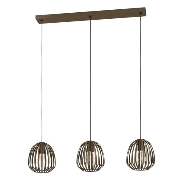 Lámpara colgante con 3 luces de bronce ESPINAL, 3xE27 (no incl.)