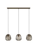 Lámpara colgante con 3 luces de bronce ESPINAL, 3xE27 (no incl.)