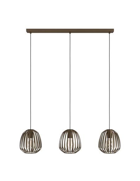 Lámpara colgante con 3 luces de bronce ESPINAL, 3xE27 (no incl.)