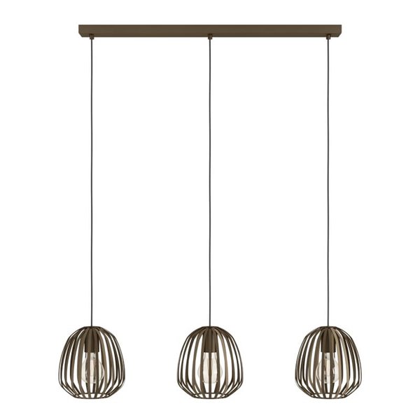 Lámpara colgante con 3 luces de bronce ESPINAL, 3xE27 (no incl.)