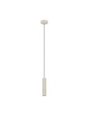 Lámpara colgante con estilo 1 luz CAMINIA, arena y latón cepillado, GU10 incl. 4,7W 3000K