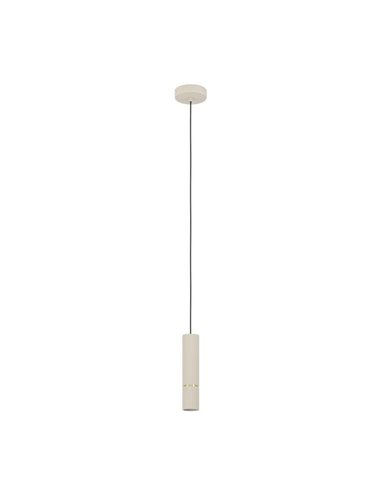 Lámpara colgante con estilo 1 luz CAMINIA, arena y latón cepillado, GU10 incl. 4,7W 3000K