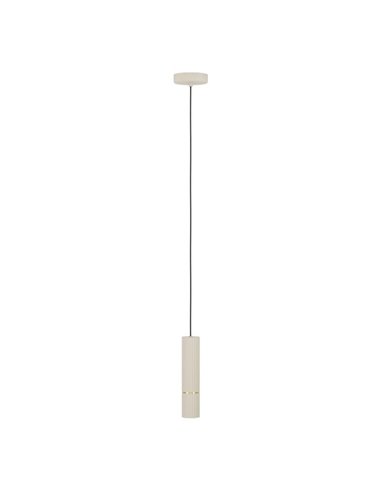 Lámpara colgante con estilo 1 luz CAMINIA, arena y latón cepillado, GU10 incl. 4,7W 3000K