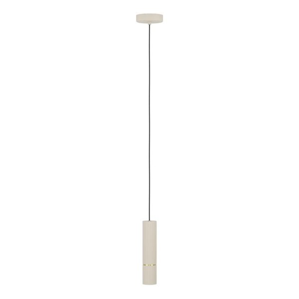 Lámpara colgante con estilo 1 luz CAMINIA, arena y latón cepillado, GU10 incl. 4,7W 3000K