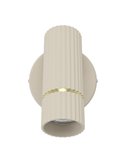 Aplique de pared con foco orientable CAMINIA, arena y latón cepillado, GU10 incl. 4,7W 3000K
