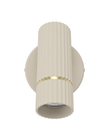 Aplique de pared con foco orientable CAMINIA, arena y latón cepillado, GU10 incl. 4,7W 3000K