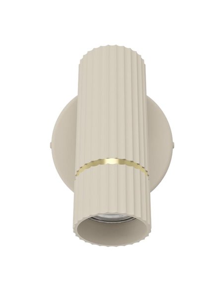Aplique de pared con foco orientable CAMINIA, arena y latón cepillado, GU10 incl. 4,7W 3000K