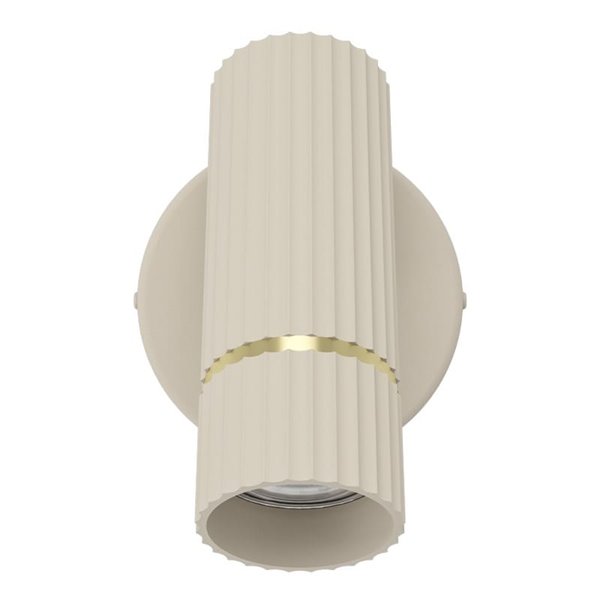 Aplique de pared con foco orientable CAMINIA, arena y latón cepillado, GU10 incl. 4,7W 3000K