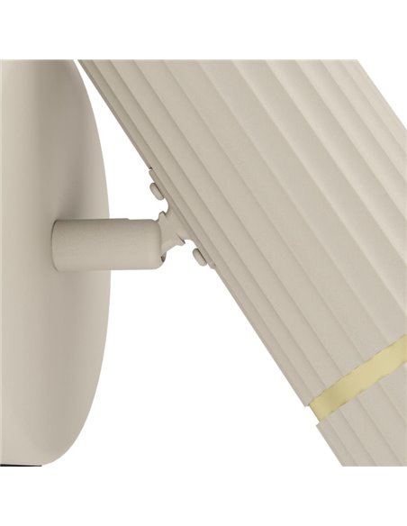 Aplique de pared con foco orientable CAMINIA, arena y latón cepillado, GU10 incl. 4,7W 3000K