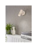 Aplique de pared con foco orientable CAMINIA, arena y latón cepillado, GU10 incl. 4,7W 3000K