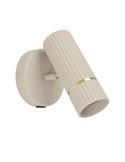 Aplique de pared con foco orientable CAMINIA, arena y latón cepillado, GU10 incl. 4,7W 3000K