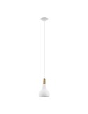 Lámpara de techo colgante blanco/madera Ø180mm SABINAR, E27 (no incl.)