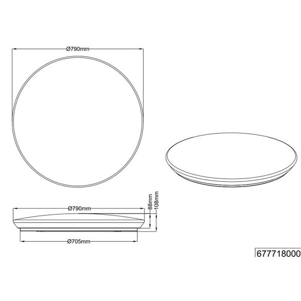 Plafonnier LED 80W Nagano Trio