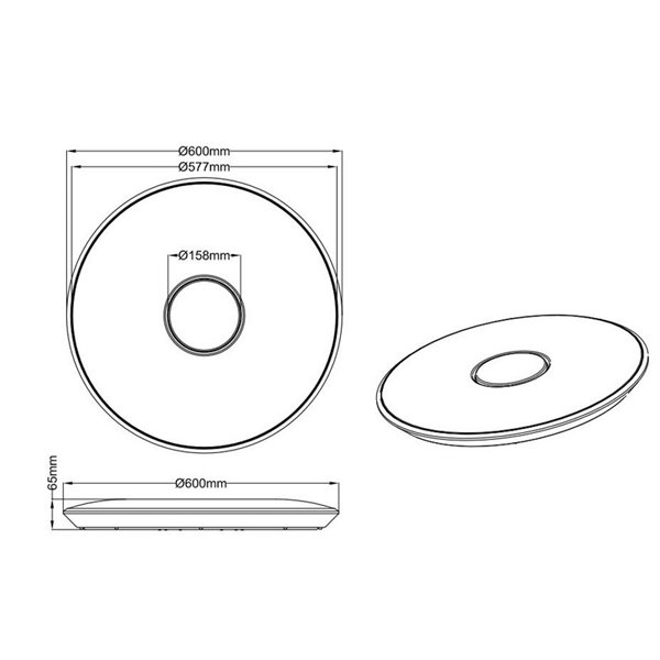 Plafón para Techo LED 45W Tokyo Trio