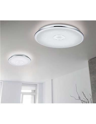 Plafonnier LED rond Osaka 100W Ø67Cm Chrome