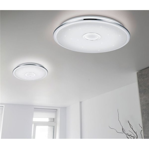 Plafonnier LED rond Osaka 100W Ø67Cm Chrome