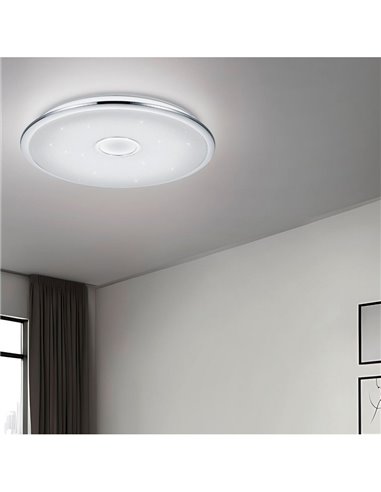 Plafón LED Redondo Osaka 100W Ø67Cm Cromado