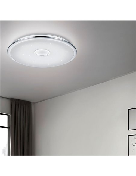 Plafón LED Redondo Osaka 100W Ø67Cm Cromado