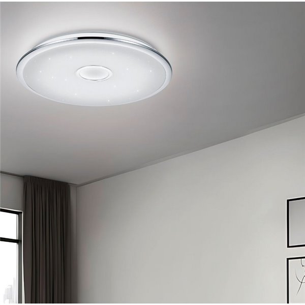 Plafón LED Redondo Osaka 100W Ø67Cm Cromado