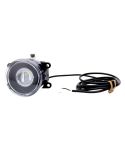 Farol de neblina embutido LED com 4 parafusos 12V 24V R10, R19 1254 frontal | LeonLeds