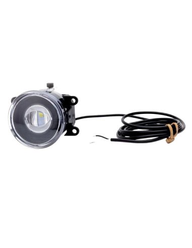 Farol de neblina embutido LED com 4 parafusos 12V 24V R10, R19 1254 frontal | LeonLeds