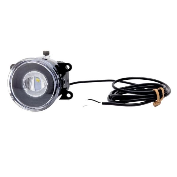 Farol de neblina embutido LED com 4 parafusos 12V 24V R10, R19 1254 frontal | LeonLeds