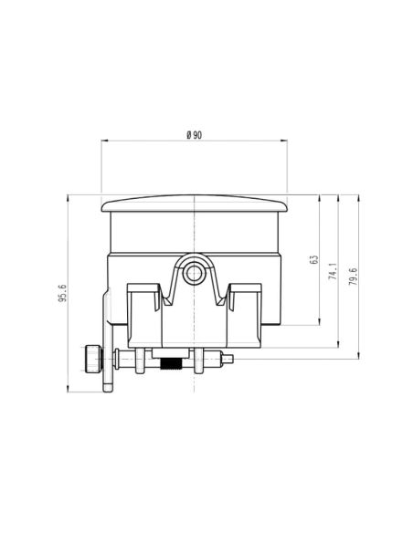Feu antibrouillard encastré à LED avec 4 vis, 12 V/24 V, R10, R19, dimensions 1254 | LeonLeds