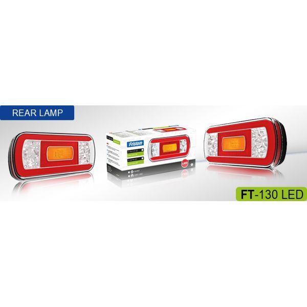 Luz traseira de LED para reboque Fristom FT130 com 6 funções, 12/24 V | LeonLeds Lighting