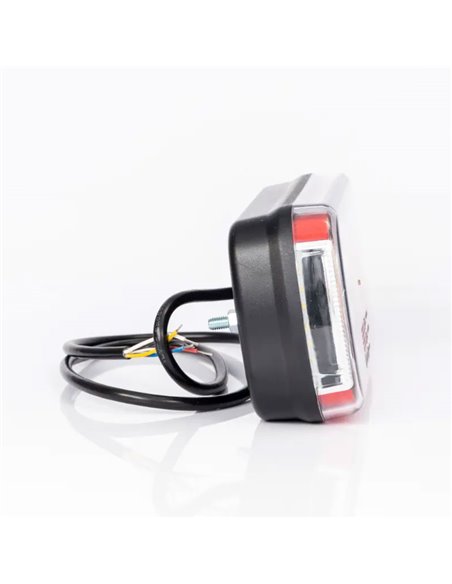 Piloto trasero LED con cable 1m. FT-130, 6 Funciones 12/24V, 220×100mm