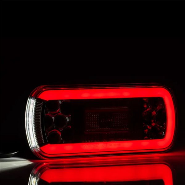 Piloto trasero LED con cable 1m. FT-130, 6 Funciones 12/24V, 220×100mm