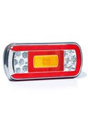 Piloto trasero LED con cable 1m. FT-130, 6 Funciones 12/24V, 220×100mm