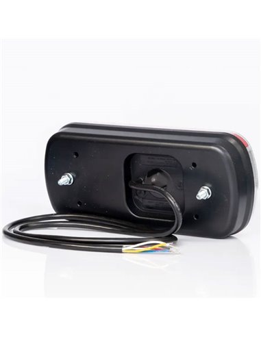 Lanterna traseira de LED com cabo de 1m. FT-130, 6 funções 12/24V, 220x100mm